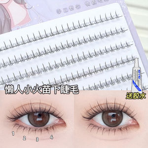 Eiyi Bean Bag Small Flame Lower Eyelashes Fake Eyelashes Female Natural Simulation Sheer Root Single Cluster Segmented Lower Eyelash