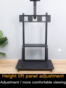 BLINGOO TV Stand 32-65 Inch Movable Floor Base Rolling TV Monitor Rack Cart Height Adjustable Lockable LCD LED TV Bracket