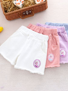 Bé Gái S Mỏng Nguyên Chất Cotton Vải Bông Denim Quần Short Quần Đùi Mùa Hè Mới Rộng Rãi Quần Áo Trẻ Em Thời Trang Nhỏ Bé Gái Em Bé Quần Ống Rộng Thoải Mái Dây Cao Su Giữa Eo