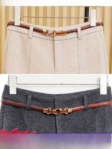 Green Snake Skin Pattern Thin Belt Womens Bag Buckle Head Decoration Dress Pants Camel Color Fashion Japanese Style Versatile