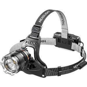 SMILING SHARK | Yellow Rechargeable Zoom Floodlight Headlamp