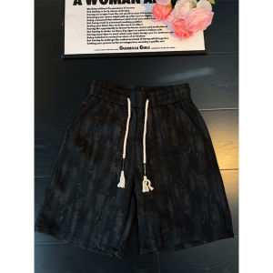Waffle Grid Sporty American Silky Breathable Loose Shorts