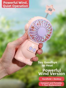 CMGF | Portable Mini Fan Personal USB Charging Desk Fan for Students Dormitory Small Fresh Style Household Daily Use Fan