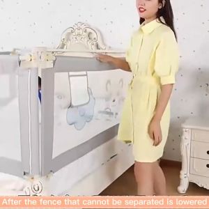 2x2M Bed fence for baby queen size Bed fence for baby king size bed protector for baby Size Slide Down Safety Bed Guard Bed Rails for Baby Upgrade 6TH Design 30 Levers height adjustable Playpen Safety Kids Vertical Lift Bed Rail Infants Security Fencing
