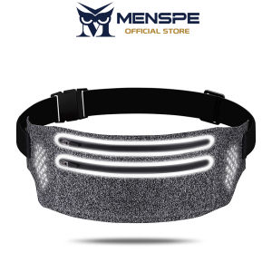 MENSPE Fashion Waist Bag Men Womens Fitness Bag Outdoor Sports Waist Pack Bag Ultrathin Pouches Adjustable Running Pouch Waterproof Crossbody Bag Money Phone Waist Fanny Pack Jogging Belt Fanny Pack With Reflective Strip for Workouts Sports Outdoor