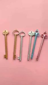 Cute Kawaii Creative Gel Pen Creative Pen Neutral Retro Key Pen Writing Learning Black ink Pen Creative Pen
