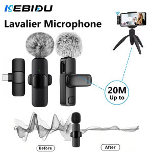 KEBIDU | KEBIDU Wireless Lavalier Microphone Noise Cancelling Audio Video Recording Type-C Mic Live Streaming Interviews for Smart Phone