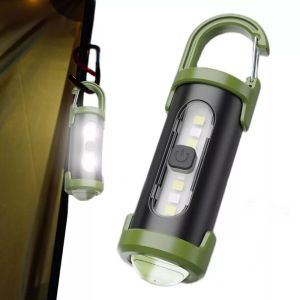 Multi-Function Keychain Flashlight - Rechargeable Mini LED Light with Clip & Flood Beam | Pocket Outdoor/Camping/Home