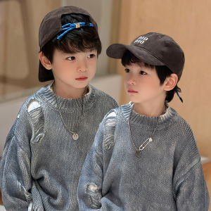 Childrens Baseball Caps Autumn Winter New Duckbill Cool Street Dance Accessories Big Boys Fashionable Wide Brim Sunscreen Warm Hats