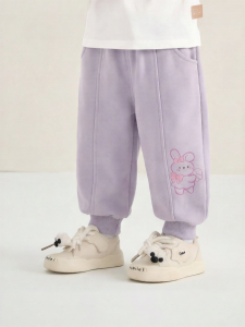 CUTEPANDAS | Quần Jogging Đơn Giản Hình Thú Cho Bé Gái Mùa Xuân