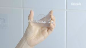 ที่แขวนแปรงสีฟัน แบบ 4 ช่อง ตะขอแขวนแปรงสีฟัน DeHUB Vacuum pad ติดผนัง ไม่ต้องเจาะ(Vacuum Pad Toothbrush Holder (4brush) อุปกรณ์เก็บของ เซต ในห้องน้ำ