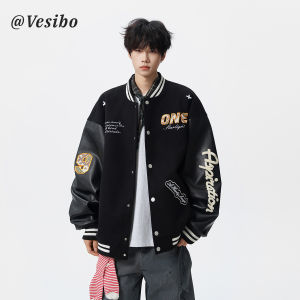 VESIBO | Trendy Baseball Collar Jacket Men
