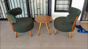 Luxurious 1+2 Tea Set/ Lounge Chair/ Tea Table with 2 Pcs Relax Chair