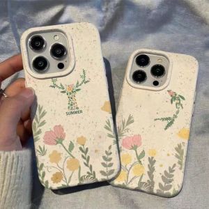 For iPhone 14 Pro max Summer Flower ins Trendy shell 13 12 11 15 8plus 7plus iPhone Case XR X Xs Max 11pro