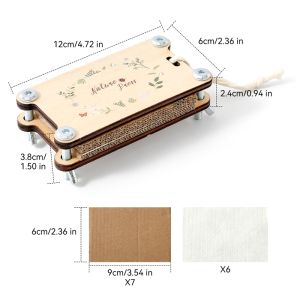 0-6 Wooden Embossing Tool Set Kids DIY Craft Toy Plant & Flower Specimen Making Kit Dried Flower Pressing Tool Set Baby Gift