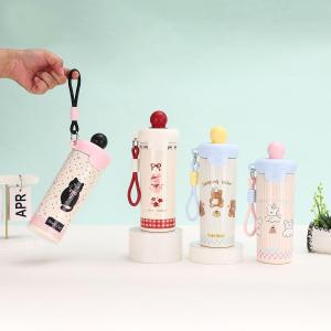 Cute Floating Ball Thermal Cup Insulation Cool Straw Cup