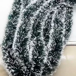 5Pcs Christmas Garland Green Tinsel DIY Xmas Tree Garland Snowy Green Ribbon for Christmas Tree Ornaments New Year Wedding Party Decor Christmas Supplies