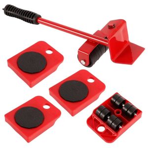BISA CODALAT ANGKUT FURNITURE MOVER HEAVY LIFTER CARRIER WHEEL BAR DENGAN 4 RODA PENGGERAK DONGKRAK ALAT BANTU PEMINDAH PENGANGKAT PENGUNGKIT PENGGESER LEMARI SOFA MEJA KULKAS FURNITUR RUMAH BARANG BERAT MOOVING TOOL ROLLER SE