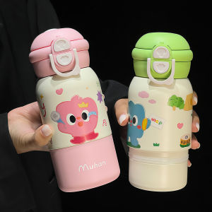 Cốc Nước Giữ Nhiệt Bằng Thép Không Gỉ Dễ Thương Cho Trẻ Em Và Phụ Nữ Cốc Nước Ngoài Trời Có Ống Hút Cốc Nước Giữ Nhiệt Cho Văn Phòng