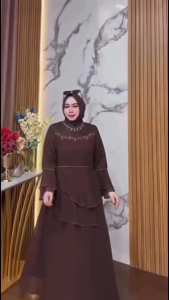 COD Daraa Dress Ceruty Babydoll Brokat Gamis Dewasa Terbaru Viral Dress Wanita Kondangan Kekinian