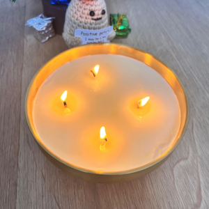 Elegant Gold bowl Candle Christmas Gift– Soy Wax with Fragrance Oil candle