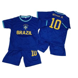 SETELAN JERSEY BAJU BOLA NEYMAR BRAZIL TERBARU KAOS BOLA NEYMAR BRAZIL TERMURAH UMUR 1-14 TAHUN KUALITAS PREMIUM BAHAN LEMBUT DAN ADEM