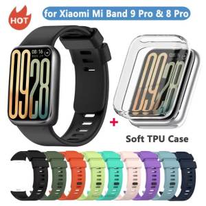 Dây Đeo Silicon TPU Cho Xiaomi Smart Band 9 Pro/8 Pro Dây Thay Thế Thể Thao Tương Thích Với Mi Band 8 Pro/9 Pro Có Khóa Dán.