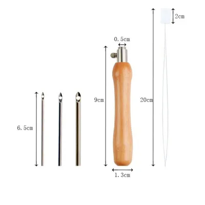 5pcs DIY Adjustable Punch Needle Set for Embroidery Crafts Simple Needlework Tool Kit for Home Handmade Projects