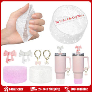 3pcs Glitter Silicone Boot Compatible with Tumbler 20 30 40 oz Fits Water Bottle 1224oz Fits Cup Bling Cup Bottom Protective Protective Silicone Boots for 30oz 40oz FreeSip Sway Bottles Tumblers Decorate Enhances Stability Prevents Scratches