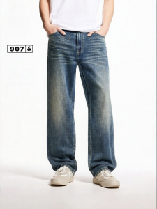 Jack Jones | Distressed Whisker Washed Mens Jeans Loose Straight