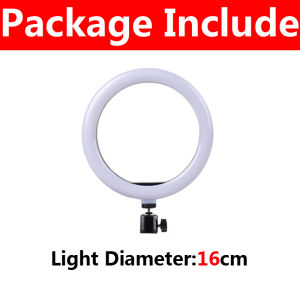 16/26/33cm LED Selfie Ring Light Dimmable Lamp Photography Ringlight For Phone Video Live LED Fill Lamp Photo Studio Ring Light