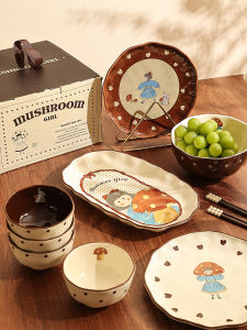 Korean Style Cute Dinnerware Set for Couples