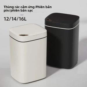 Thùng Rác Thông Minh 16L Có Cảm Biến Tự Động Loại Cảm Ứng Nhựa Thân Thiện Với Môi Trường Cho Phòng Tắm Trong Nhà Thùng Rác Gia Đình Chống Mùi
