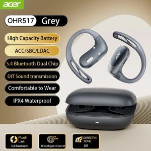 Acer | Acer OHR517 OWS Open-Ear Earphones Ear Hooks Wireless Bluetooth 5.4 Headphones Hi-Res Earphones Bass Boost Sport Earbuds 48Hrs