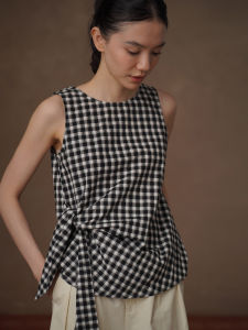 hacikis | Textured Sleeveless A-Line Slimming Adjustable Strap Top
