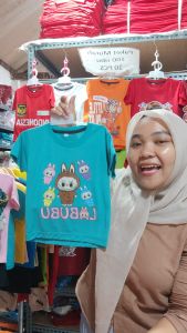 Baju Kaos Setelan Motif Labubu Anak Perempuan Dan Laki laki Lucu 1 - 10 Tahun - Hypelane Kids - DTF