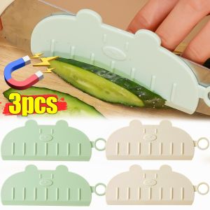 3pcs Magnetic Cutting Non Stick Knife Tool ABS Potato Cucumber Anti Slip Cutter with Magnet Creative Portable Kitchen Gadgets