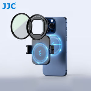 JJC 67mm Phone Lens Filter Adapter CPL ND64 UV 6 Star Filter Set for iPhone 16 15 14 Pro Pro Max Double-Sided Magnetic Mount