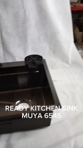 SINK KITCHEN 6545 CM Hitam TYPE HSJ / Bak Cuci Piring 1 Lubang Hitam Premium 6545HSJ