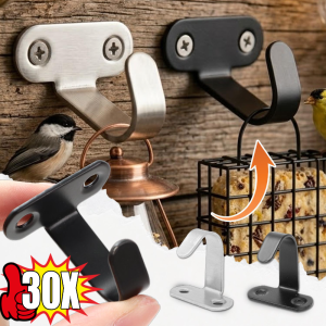 30pcs Screw Mount J-shaped Ceiling Hooks / Heavy Duty Stainless Steel Under-shelf Hangers / Multi-use Holders for Bathroom Garage Towel Clothes Storage