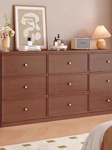 Vintage Real Wood Storage Cabinet 6 Drawers