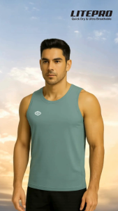 Baju Olahraga Lari Pria Lengan Kutung Men Jersey Tank Top Running Dryfit UV Protection JR08 Birdie