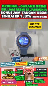 JAM TANGAN DIGITEC ORIGINAL - JAM DIGITEC BDG-7082TBL JAM DIGITEC BDG7082 JAM DIGITEC 7082 JAM DIGITEC BDG7082TBL - WOMEN TR - Resin - Biru - Diameter 4 CM - Jamdunia / Jam dunia JD18 JAM TANGAN WANITA JAM WANITA JAM TANGAN ANTI AIR  S003