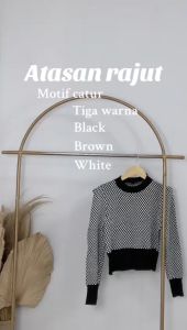 AJWShop [XAH] Atasan Wanita Korean Style Premium Rajut Import High Quality | Baju Wanita Kekinian Atasan Korean Style | Baju Remaja Perempuan Kekinian Outfit | Baju Rajut Korea Import Adem | Kaos Rajut Wanita Lengan Panjang Import Premium