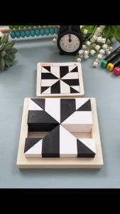 Bộ Đồ Chơi Xếp Hình IQ Giải Đố Logic Xếp Hình Khối Ẩn 3D Phát Triển Tư Duy Cho Bé