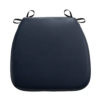SILVER FROST | Leather Anti-slip Non-slip Memory Foam Chair Cushion with Straps