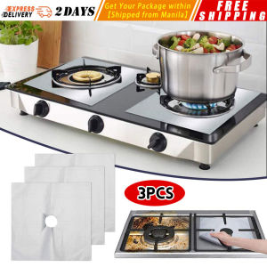 【27*27cm】3Pcs Gas Stove Protector Cooker Cover Liner Clean Mat Pad Kitchen Gas Stove Stovetop Protector Kitchen Accessories Utensils Stovetop-Mat