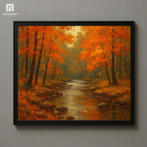 Tranh Nghệ thuật "Rừng Thu" VIETSMART ART - Acrylic 60 x 70cm