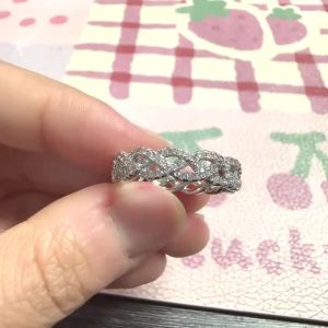 Huitan Cross Ring for Women Inlaid Bright Half A Circle CZ Fashion Accessories for Wedding Party Versatile Daily Elegant Jewelry