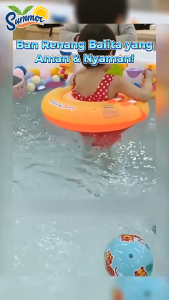 Ban Renang Tiup Anak Cincin / Ban Renang Lubang Balita PVC dengan Pegangan Cincin Nyaman Untuk Balita